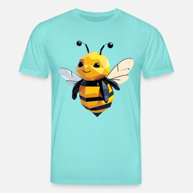 Mignon design polygone bourdon - T-shirt bio CREATOR Stanley/Stella Unisexe - bleu piscine