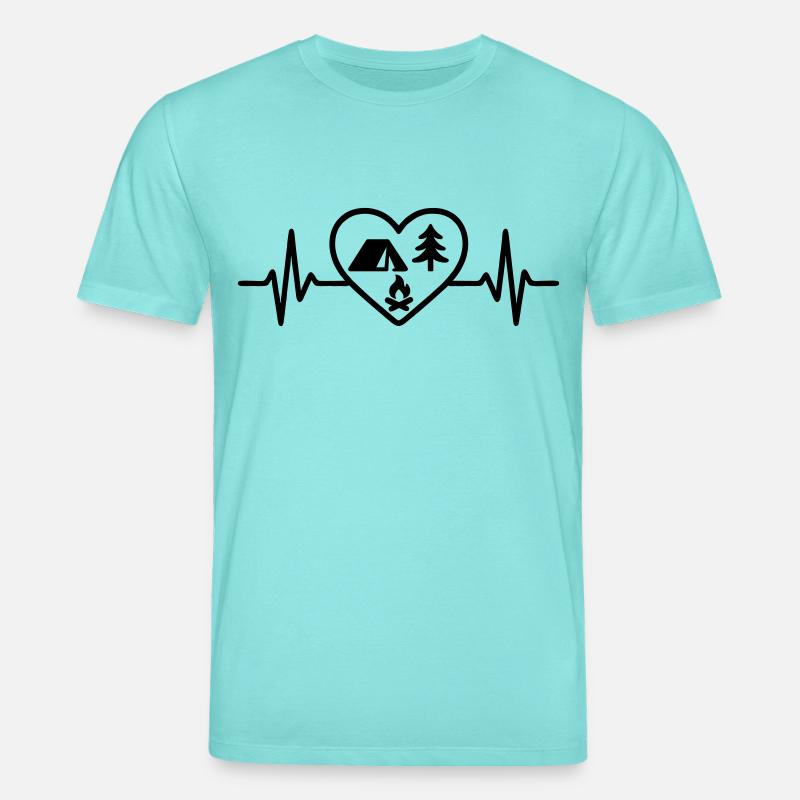 Camping Camper Herz - Stanley/Stella Unisex Bio-T-Shirt CREATOR - Poolblau