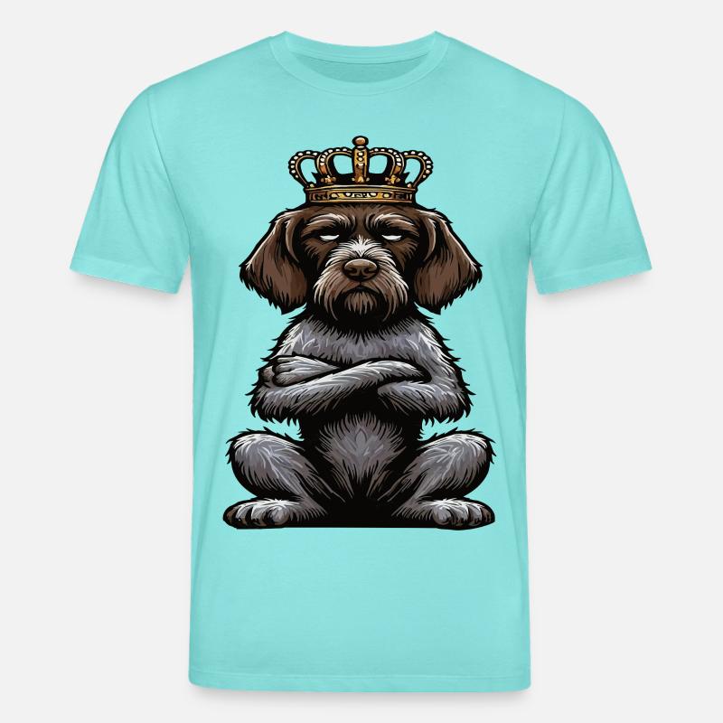 Deutsch Drahthaar Deutsch-Drahthaar Besitzer - Stanley/Stella Unisex Bio-T-Shirt CREATOR  - Poolblau