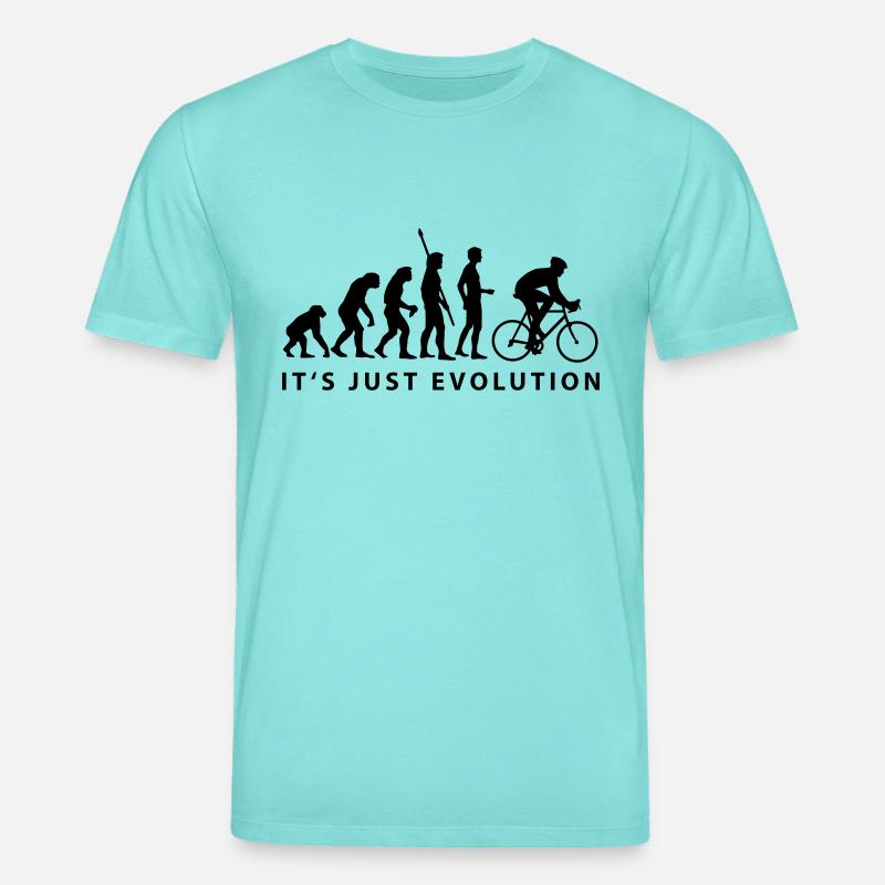 evolution_radfahrer_b - Stanley/Stella Unisex Bio-T-Shirt CREATOR  - Poolblau
