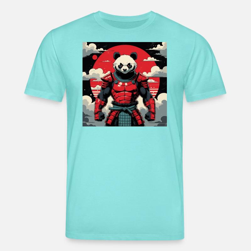 Samurai Panda Krieger - Stanley/Stella Unisex Bio-T-Shirt CREATOR  - Poolblau