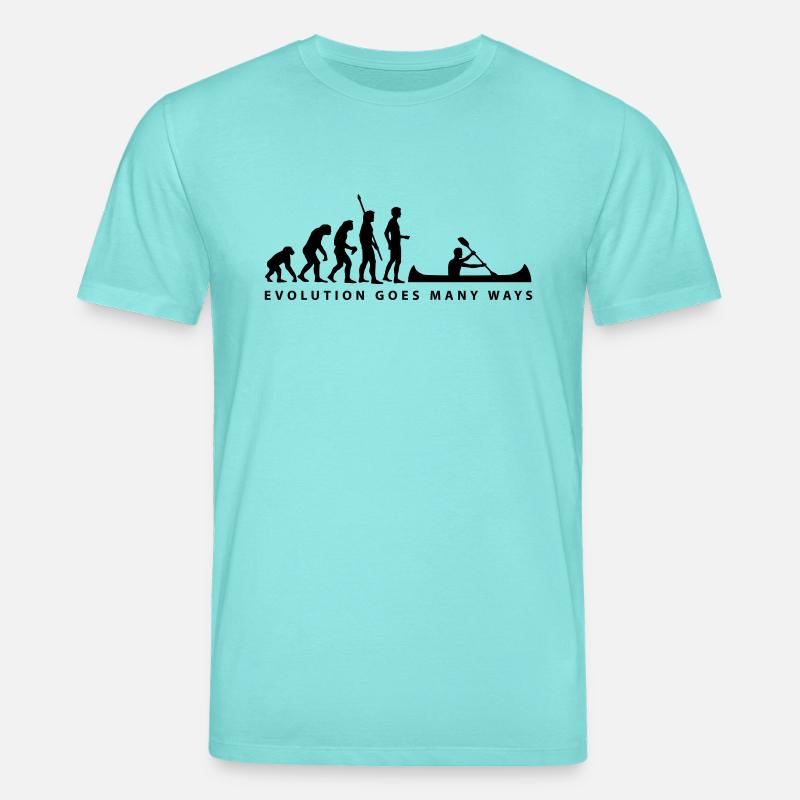 evolution_ruderer_b_1c - T-shirt bio CREATOR Stanley/Stella Unisexe - bleu piscine