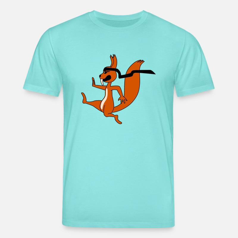 Ninja Eichhörnchen - Stanley/Stella Unisex Bio-T-Shirt CREATOR  - Poolblau