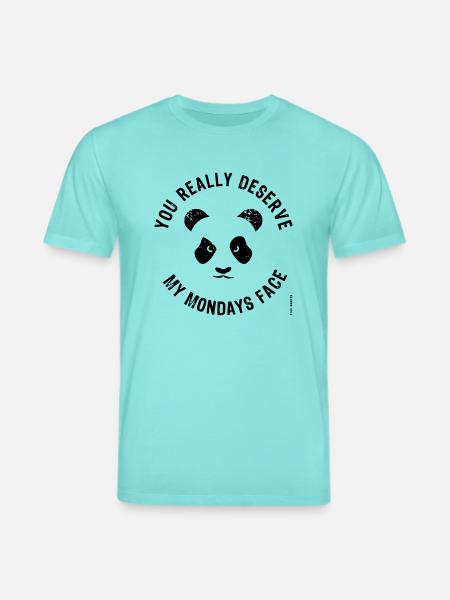 Mondays Face - Stanley/Stella CREATOR Unisex Organic T-Shirt - pool blue