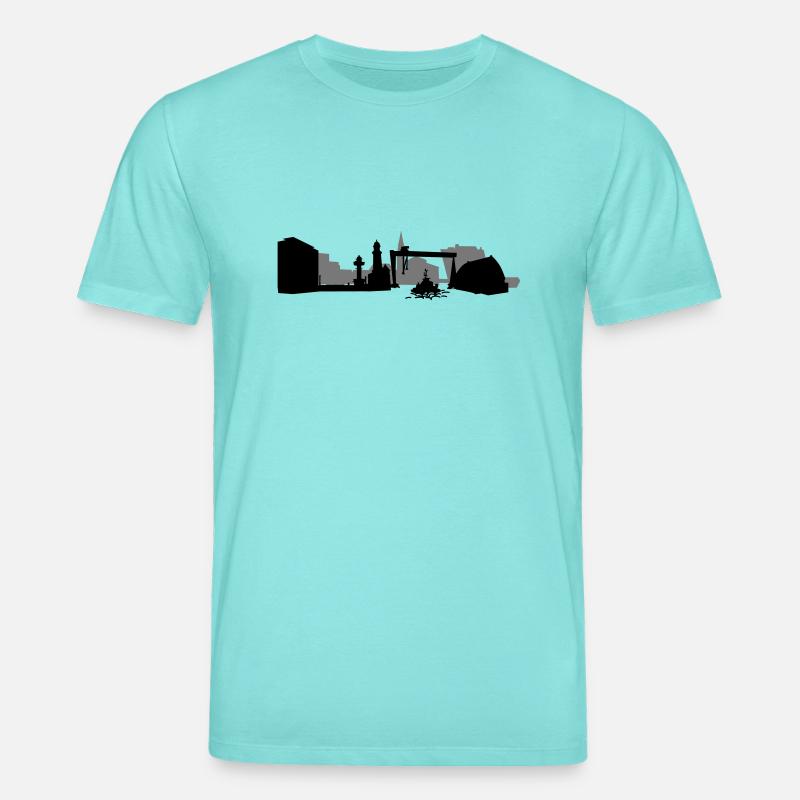 Kiel Skyline - Stanley/Stella Unisex Bio-T-Shirt CREATOR - Poolblau
