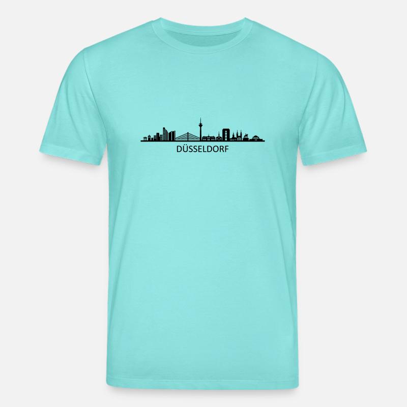 Skyline - Düsseldorf - Stanley/Stella Unisex Bio-T-Shirt CREATOR  - Poolblau