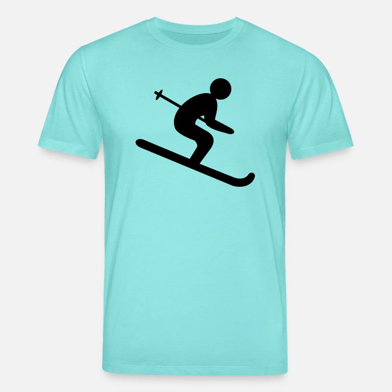 Ski Abfahrt - Stanley/Stella Unisex Bio-T-Shirt CREATOR  - Poolblau