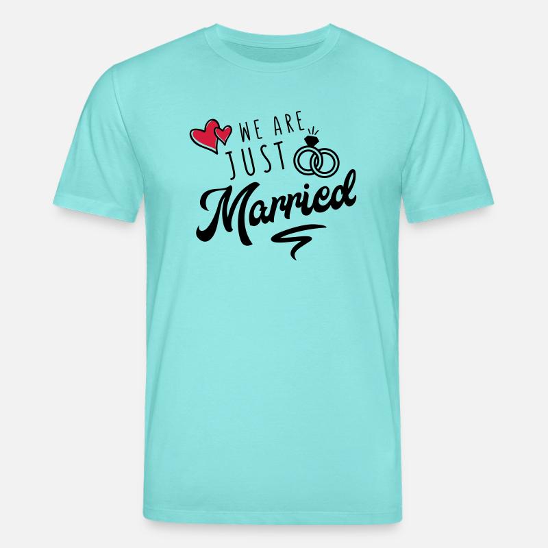 we are just married - Stanley/Stella Unisex Bio-T-Shirt CREATOR  - Poolblau