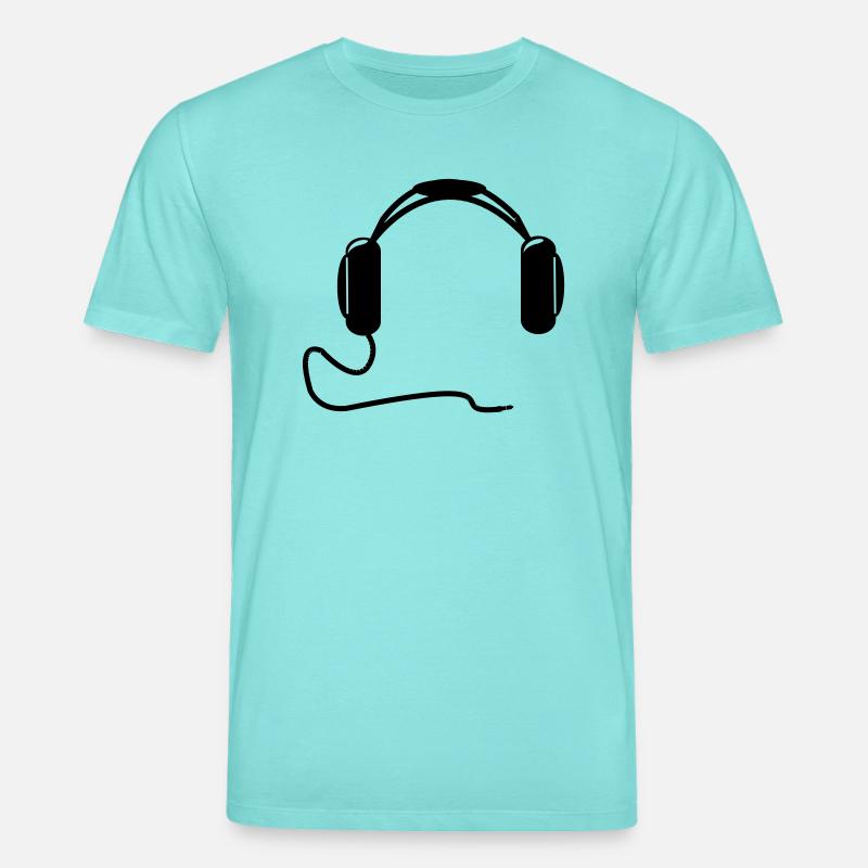 DJ Kopfhörer - Stanley/Stella Unisex Bio-T-Shirt CREATOR  - Poolblau