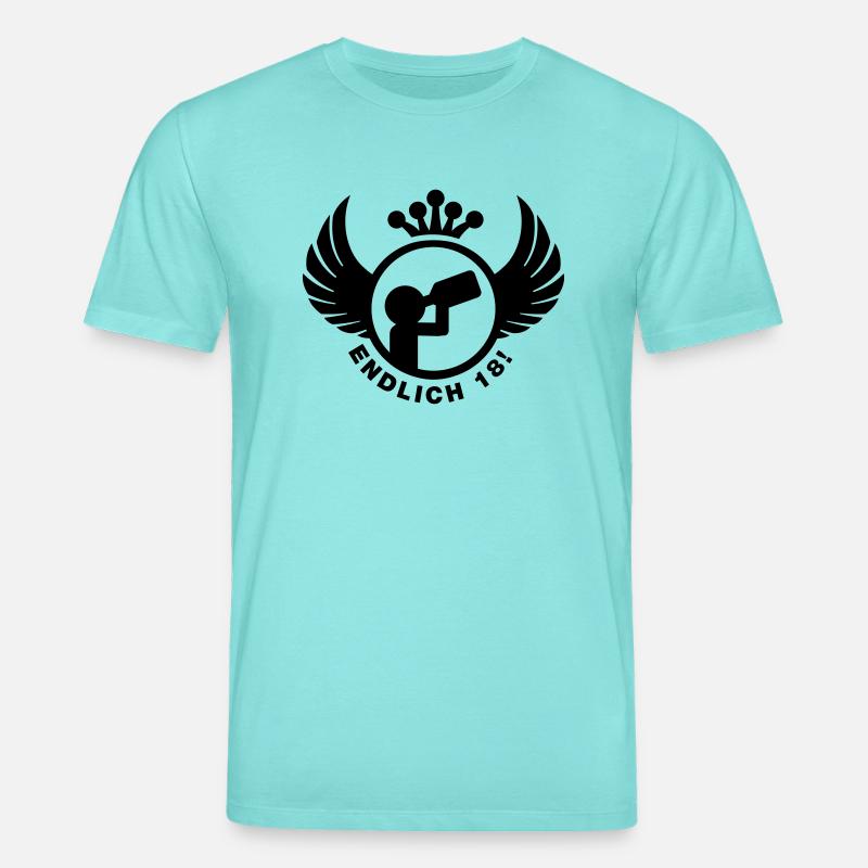 Endlich 18! Design - Stanley/Stella Unisex Bio-T-Shirt CREATOR  - Poolblau