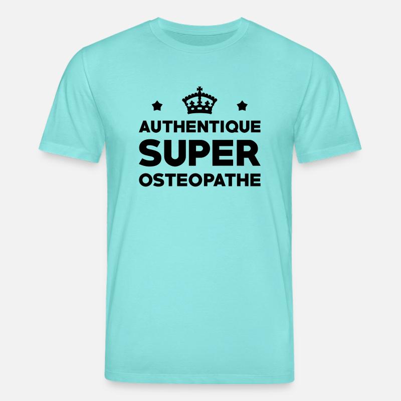 Ostéopathe / Ostéopathie / Masseur / Kiné / Ostéo - T-shirt bio CREATOR Stanley/Stella Unisexe - bleu piscine