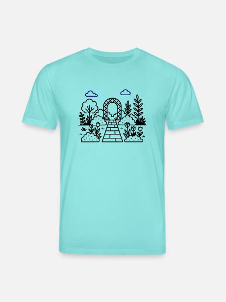 Garden Nursery Logo - Stanley/Stella CREATOR Unisex Organic T-Shirt - pool blue