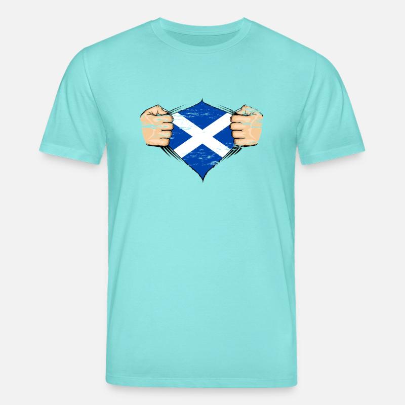 Drapeau de l’Écosse utilisé - T-shirt bio CREATOR Stanley/Stella Unisexe - bleu piscine