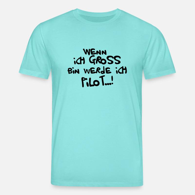 Ich werde Pilot - Stanley/Stella Unisex Bio-T-Shirt CREATOR  - Poolblau