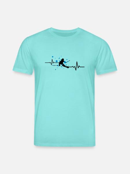 Winter - Skifahrer Puls - Stanley/Stella Unisex Bio-T-Shirt CREATOR - Poolblau