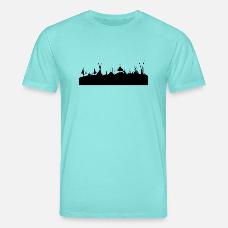 Tent Skyline - Stanley/Stella Unisex Bio-T-Shirt CREATOR  - Poolblau