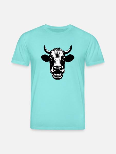Grinning Cow - Stanley/Stella CREATOR Unisex Organic T-Shirt - pool blue