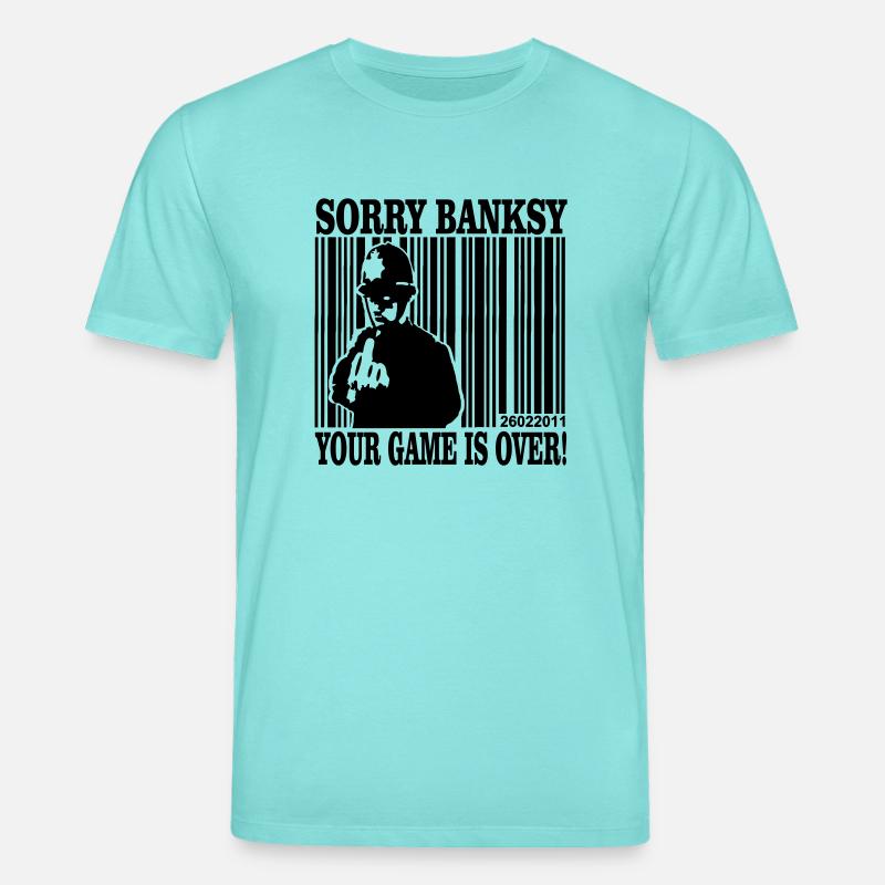 banksy is game over - Stanley/Stella Unisex Bio-T-Shirt CREATOR  - Poolblau
