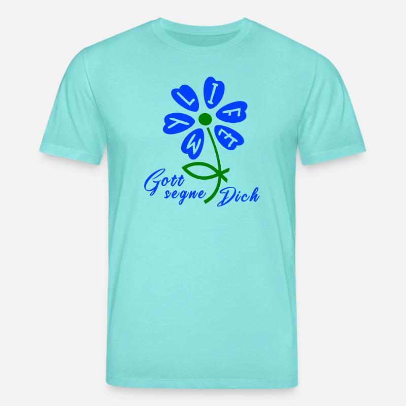 God bless you - Stanley/Stella CREATOR Unisex Organic T-Shirt - pool blue