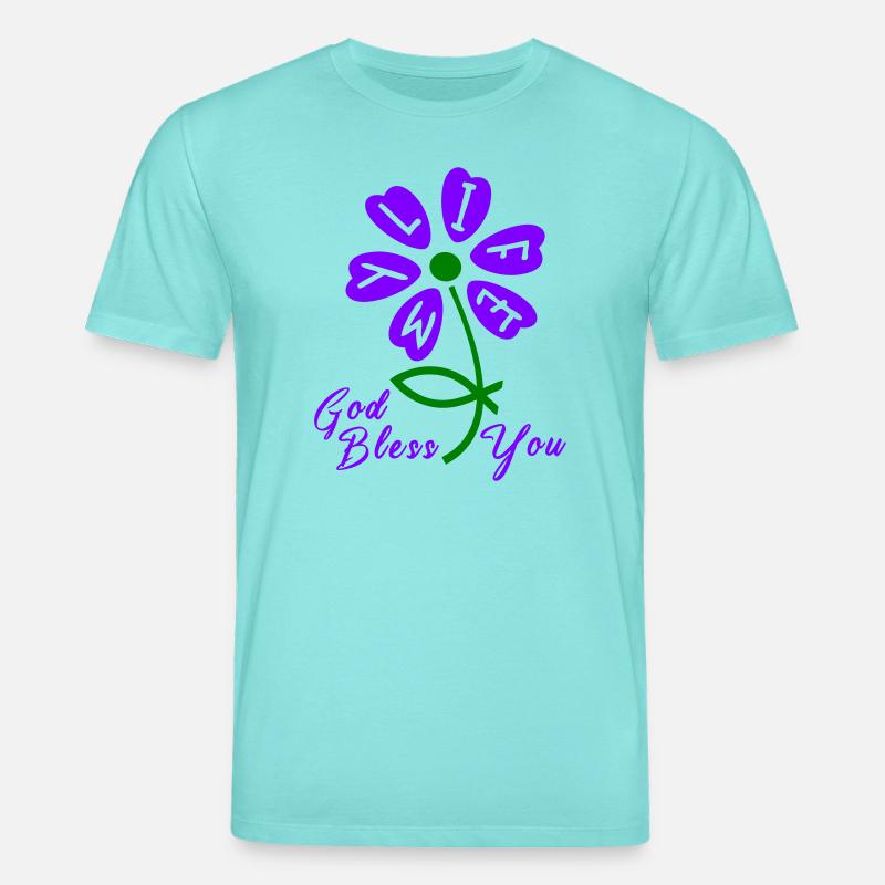 Kirche god bless you - Stanley/Stella Unisex Bio-T-Shirt CREATOR - Poolblau