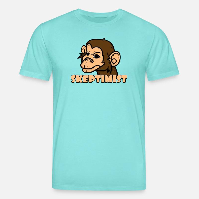 Skeptiker Affe - Skeptimist - Stanley/Stella Unisex Bio-T-Shirt CREATOR  - Poolblau