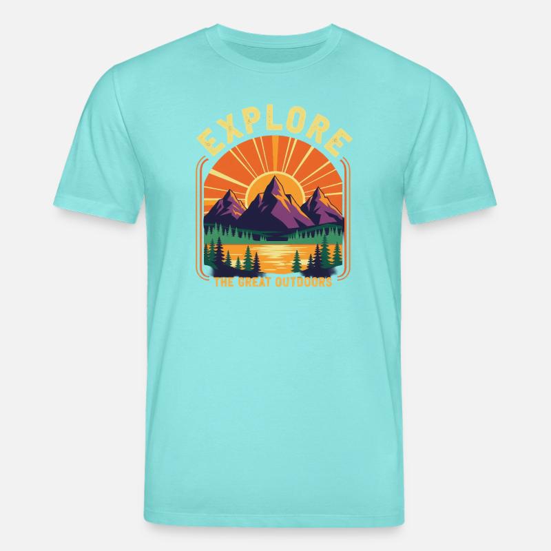 Explore the great outdoors - Stanley/Stella Unisex Bio-T-Shirt CREATOR  - Poolblau