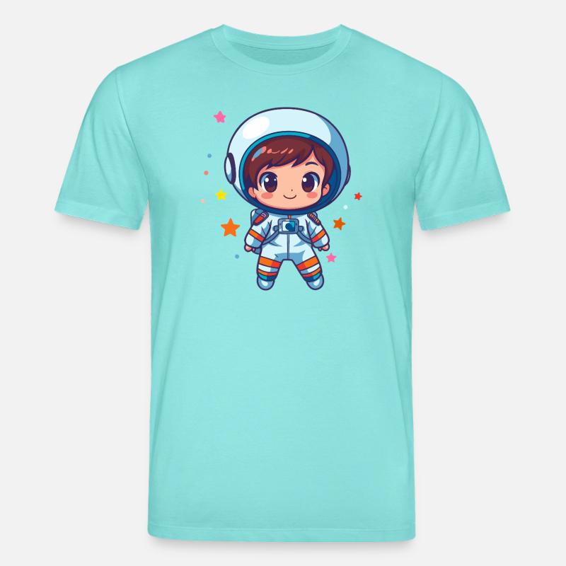 Kleiner Raumfahrer - Stanley/Stella Unisex Bio-T-Shirt CREATOR - Poolblau