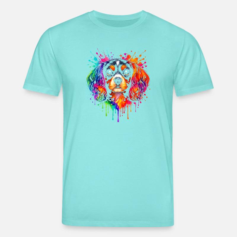 Cavalier King Charles | Spaniel Pop Art - Stanley/Stella Unisex Bio-T-Shirt CREATOR  - Poolblau