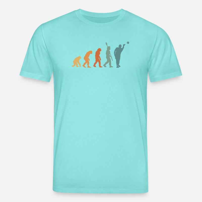 Pétanque Evolution Retro - Stanley/Stella Unisex Bio-T-Shirt CREATOR  - Poolblau