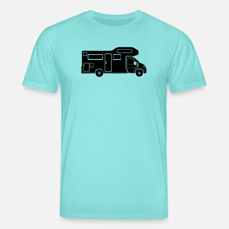 Wohnmobil-Silhouette – schlichtes Camping-Design - Stanley/Stella Unisex Bio-T-Shirt CREATOR  - Poolblau