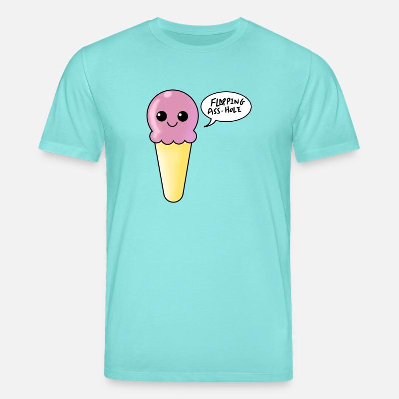 Erdbeer-Eiscreme-Flapping-Arschloch - Stanley/Stella Unisex Bio-T-Shirt CREATOR  - Poolblau