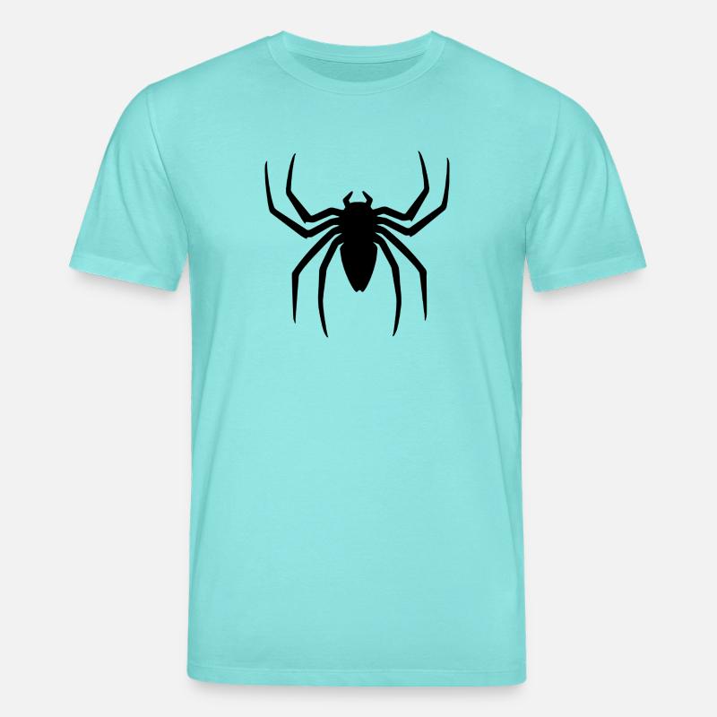 Black spider halloween gift idea - Stanley/Stella CREATOR Unisex Organic T-Shirt - pool blue