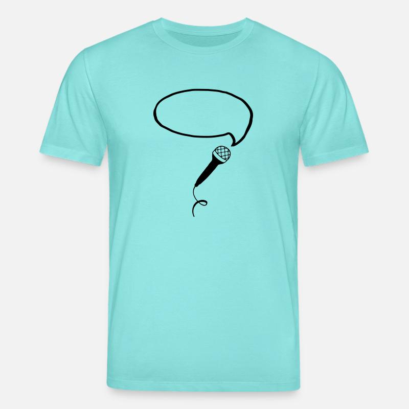 Microphone Bubble (Your Text) - T-shirt bio CREATOR Stanley/Stella Unisexe - bleu piscine