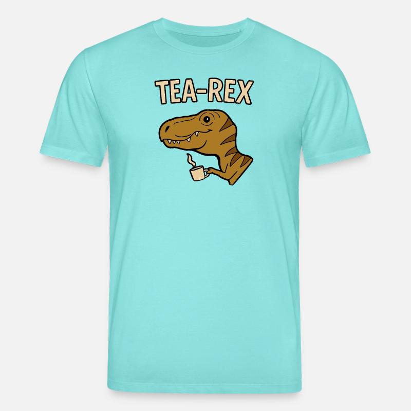 Thé Rex Dinosaure avec tasse - T-shirt bio CREATOR Stanley/Stella Unisexe - bleu piscine