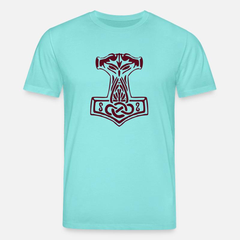 Mjoelnir 01 - Thorshammer - Stanley/Stella Unisex Bio-T-Shirt CREATOR  - Poolblau