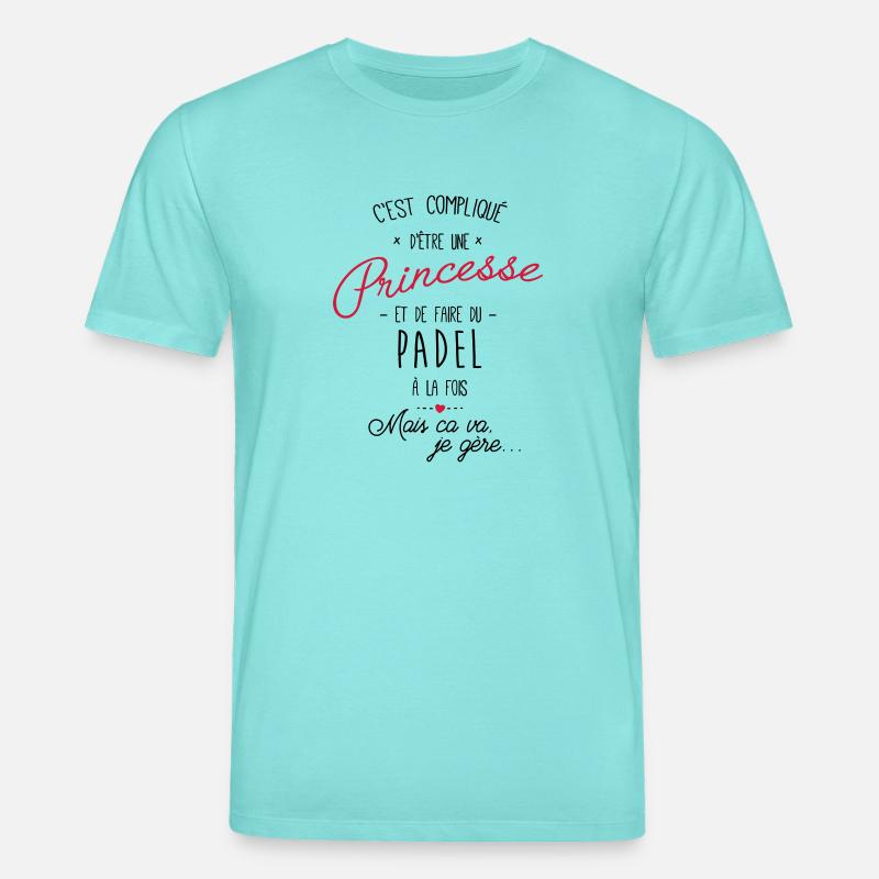 princesse et Padel - T-shirt bio CREATOR Stanley/Stella Unisexe - bleu piscine