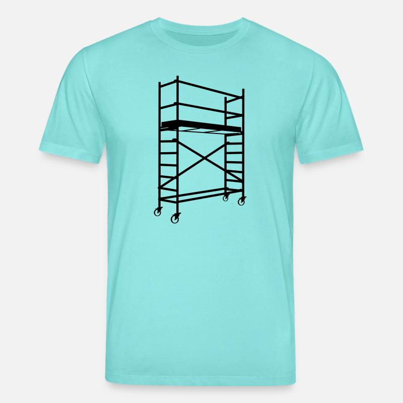 Gerüst mit Rädern – Schattenbild - Stanley/Stella Unisex Bio-T-Shirt CREATOR  - Poolblau