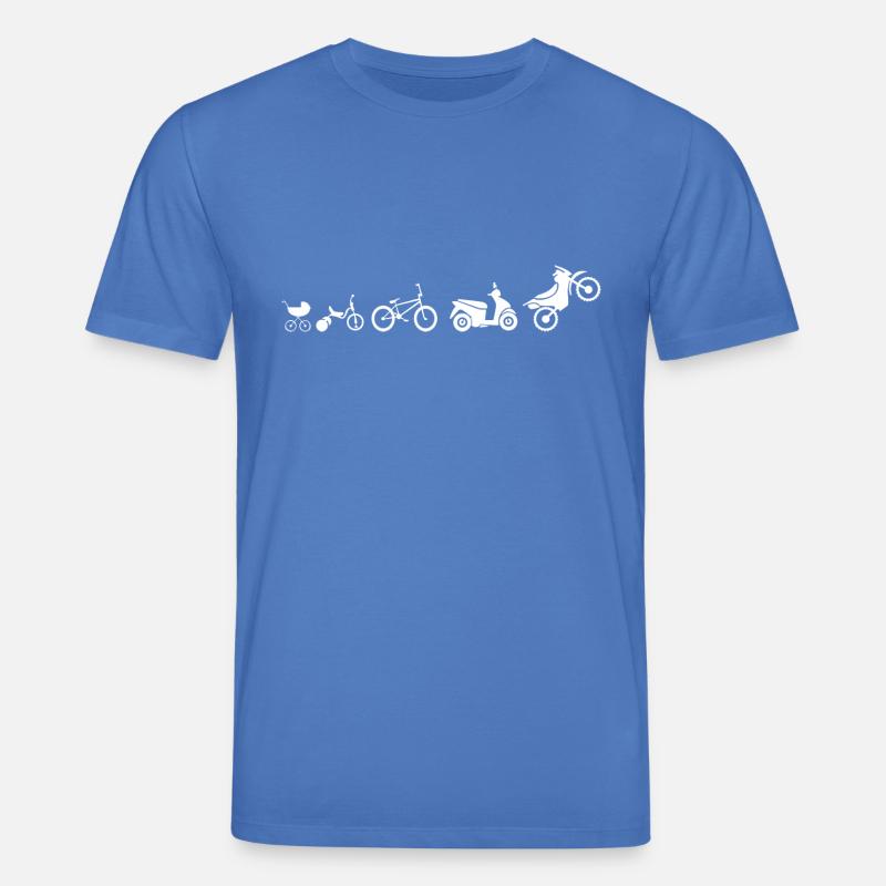 l'évolution de la moto - T-shirt bio CREATOR Stanley/Stella Unisexe - bleu attentif