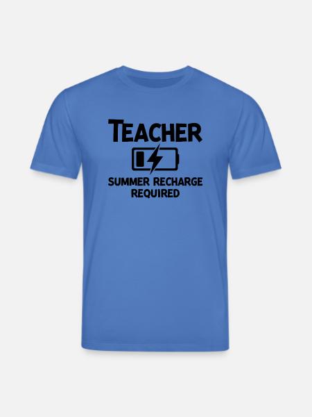 Teacher Summer Recharge Required - Stanley/Stella CREATOR Unisex Organic T-Shirt - mindful blue