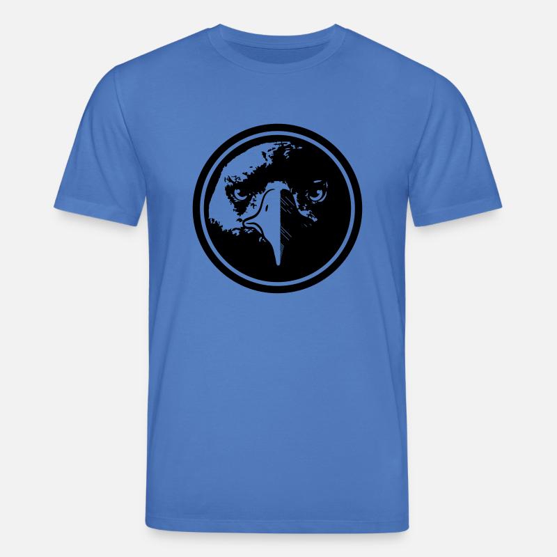 Eagle Eagle head button - Stanley/Stella CREATOR Unisex Organic T-Shirt - mindful blue