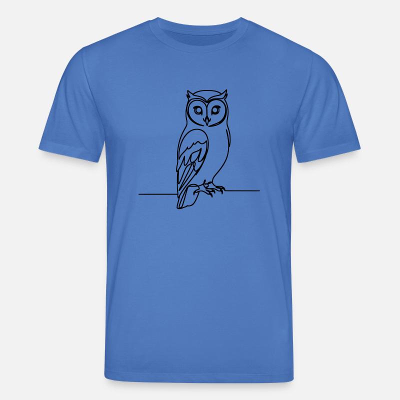 Eule Einzeilig - Stanley/Stella Unisex Bio-T-Shirt CREATOR  - Achtsames Blau