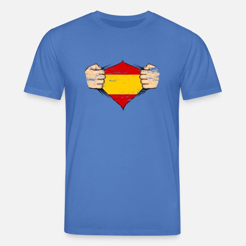 Drapeau espagnol utilisé - T-shirt bio CREATOR Stanley/Stella Unisexe - bleu attentif