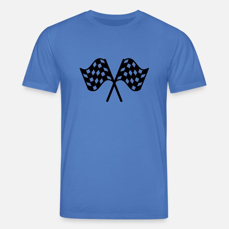flags races, drapeaux de course - T-shirt bio CREATOR Stanley/Stella Unisexe - bleu attentif