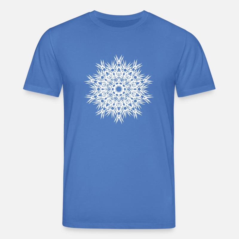 Lignes géométriques forme mandala - T-shirt bio CREATOR Stanley/Stella Unisexe - bleu attentif