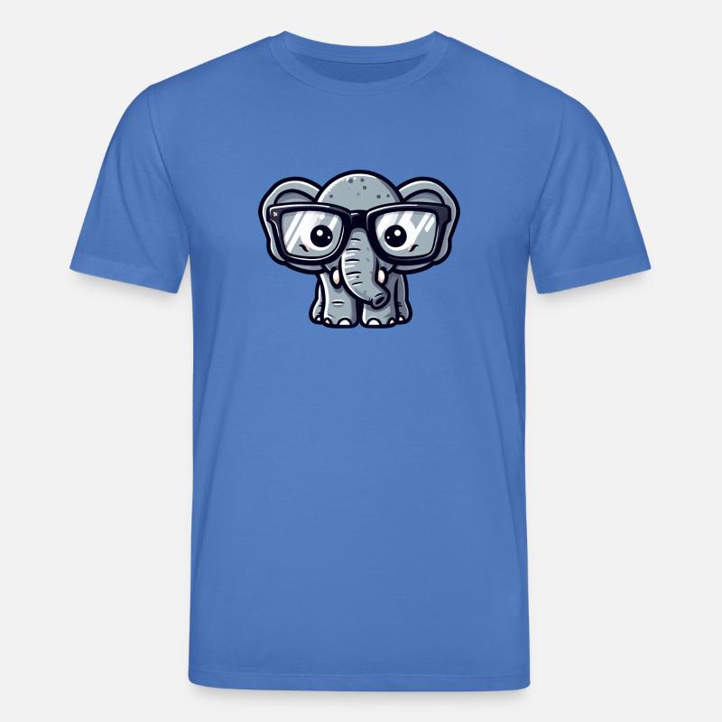 Nerd-Elefant mit Brille - Stanley/Stella Unisex Bio-T-Shirt CREATOR  - Achtsames Blau