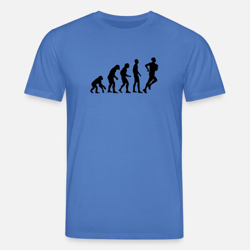 Human Evolution jogging - Stanley/Stella CREATOR Unisex Organic T-Shirt - mindful blue