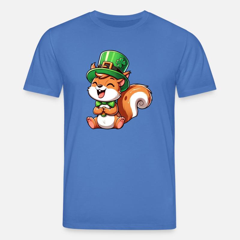 Freches Eichhörnchen St. Patricks - Stanley/Stella Unisex Bio-T-Shirt CREATOR  - Achtsames Blau