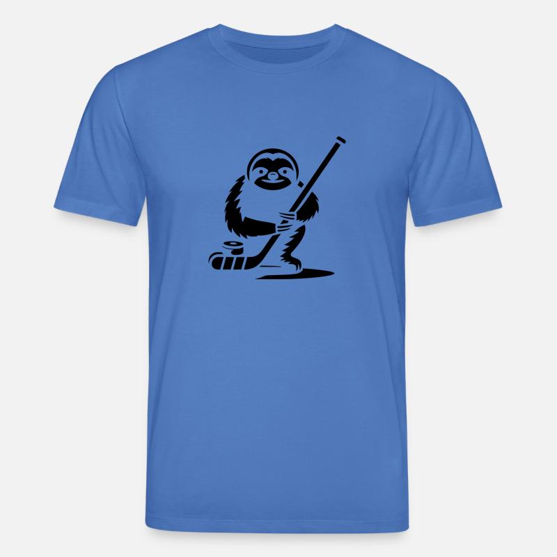 Faultier Eishockey Silhouette - Stanley/Stella Unisex Bio-T-Shirt CREATOR  - Achtsames Blau