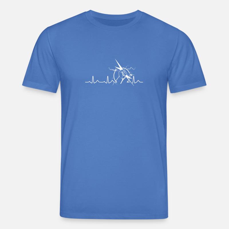 Évolution de l’électricien - T-shirt bio CREATOR Stanley/Stella Unisexe - bleu attentif