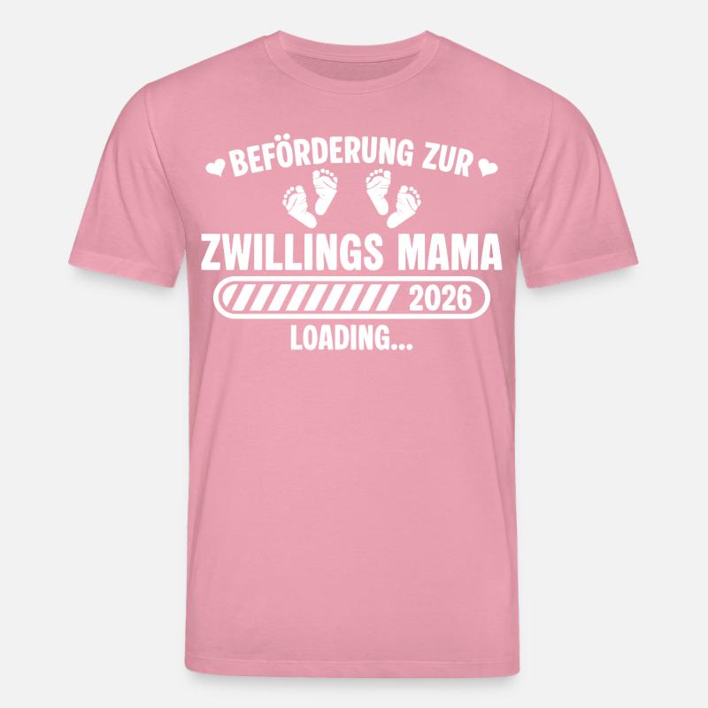 Beförderung zur Zwillings Mama 2026 loading - Stanley/Stella Unisex Bio-T-Shirt CREATOR  - Lila Traum
